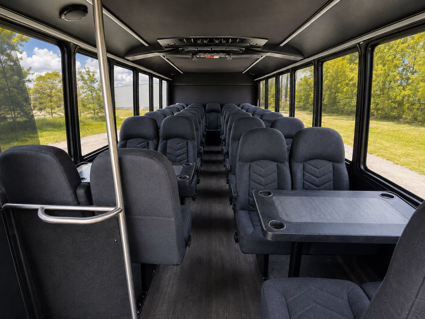 upland ride in style with an upland wedding charter bus
