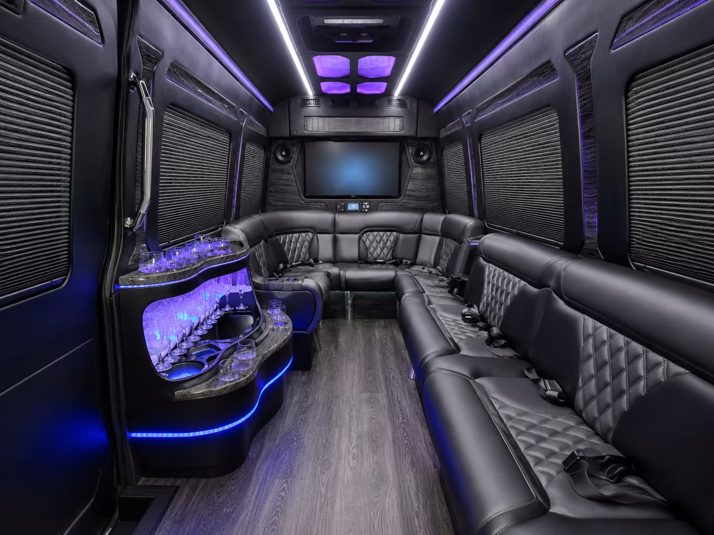 west covina 40 passenger party bus interior